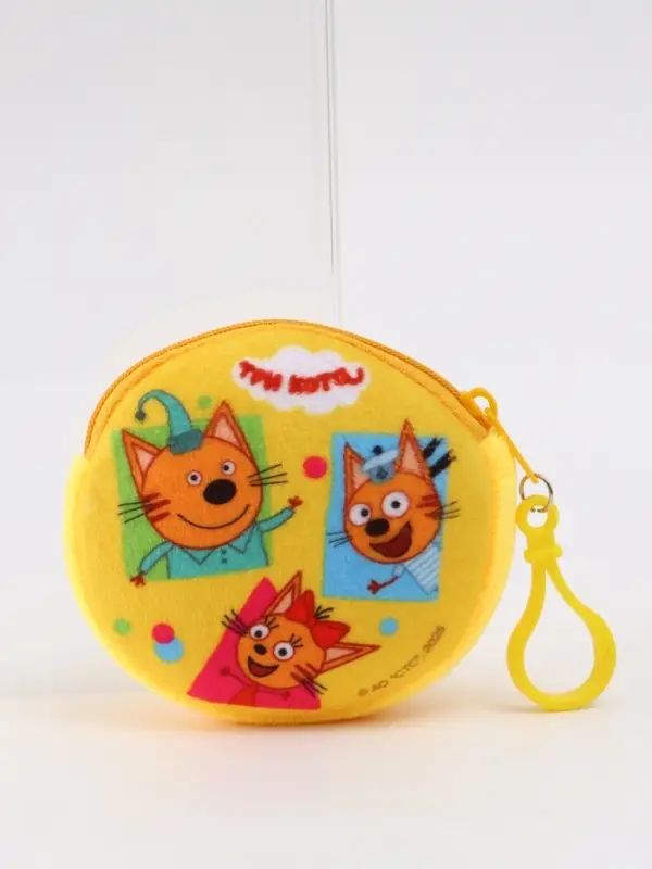 Кошелек детский плюшевый, Три кота