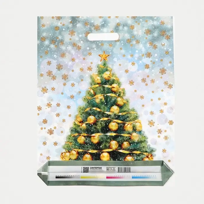 Пакет Пакет "Зимний сон", полиэтиленовый с вырубной ручкой, 38х47 см.