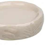 VETTA Мыльница, керамика, 10x10x2,5 см, листья, беж