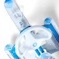 Снегокат растущий &laquo;Морозные гонки&raquo; Snow Cat, со спинкой, белый, голубой