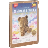 Конструктор из картона. Объёмная игрушка Мишка с сердечком, Нг-015