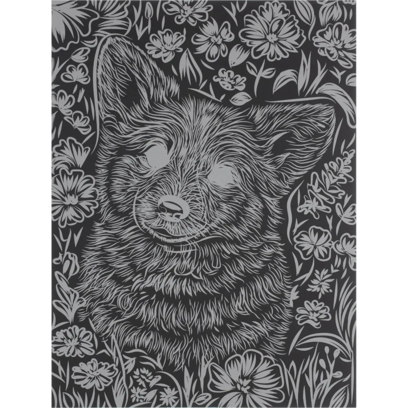 Гравюра Скретчинг 18x24 см корги, набор МУЛЬТИ АРТ SCRETCH-111537