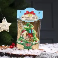 Печенье "Елочка" в глазури с фотопечатью, 110 г