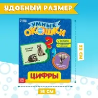 Книжка картонная с окошками &laquo;Цифры&raquo;, 10 стр.