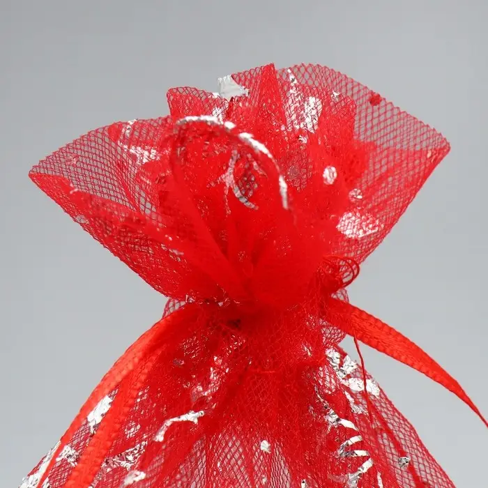 Мешочек подарочный органза «Снежинки на ветру», тиснение, органза,16 х 24 см +/- 1.5 см Мешочек подарочный органза «Снежинки на ветру», тиснение, органза,16 х 24 см +/- 1.5 см