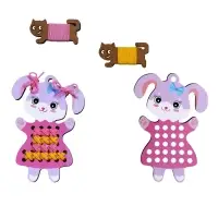 Набор для творчества. Вышивка по деревянным трафаретам "Весёлые друзья"