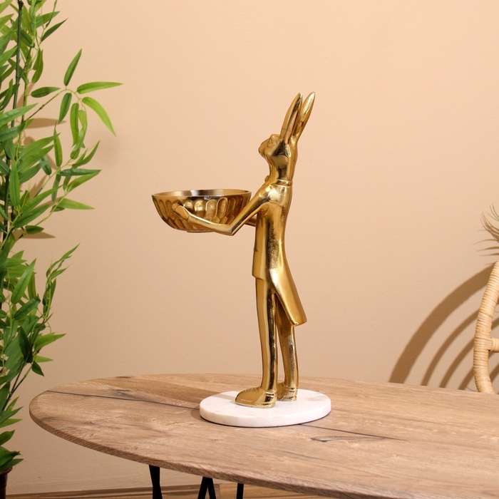 Ваза Ваза "Заяц угощает" алюминий 20х25х47 см