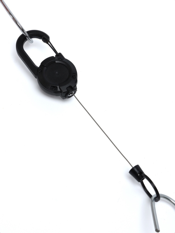 Брелок-ретрактор туристический, черный Брелок-ретрактор туристический, черный