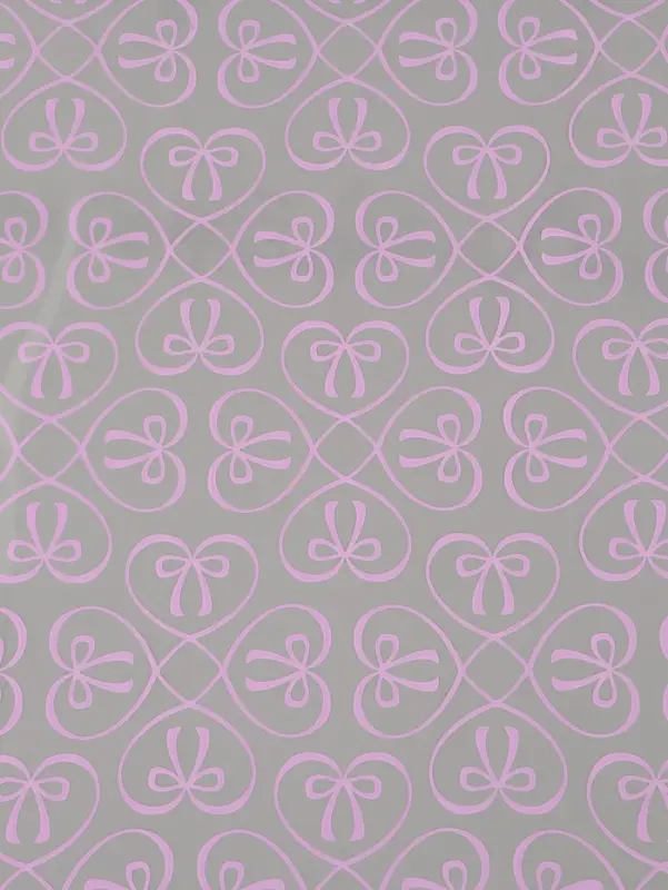 Плёнка для цветов &laquo;Бантики&raquo;, прозрачная/светло- сиреневая, 0.6&times;9.3&plusmn;5% м, 40 мкм, 200 г