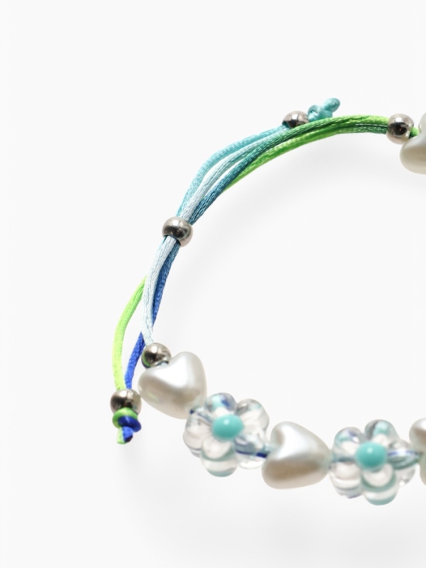 Браслет детский  Браслет детский "Выбражулька" на затяжке, кактус с бусинами цветы, цветной