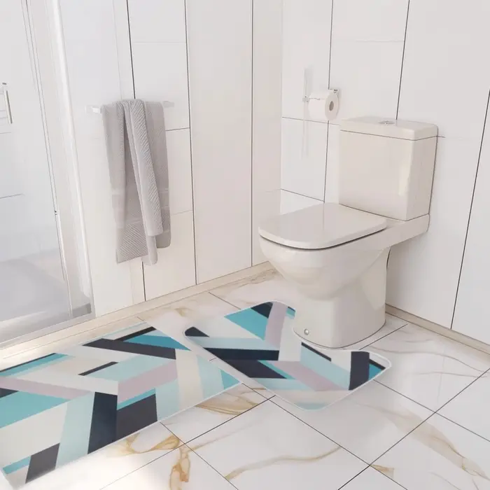 Коврики для ванной и туалета Доляна &laquo;Свэч&raquo;, 2 шт., 50&times;80 см, 40&times;50 см