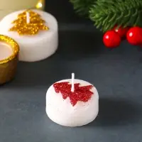 Набор свечей новогодних 5 шт. &laquo;Ёлочки и свеча в подсвечнике&raquo;, 12&times;10&times;4 см