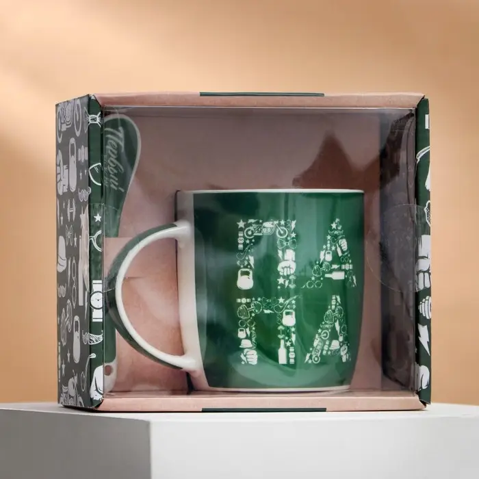 Кружка чайная с ложкой «Папа», 350 мл