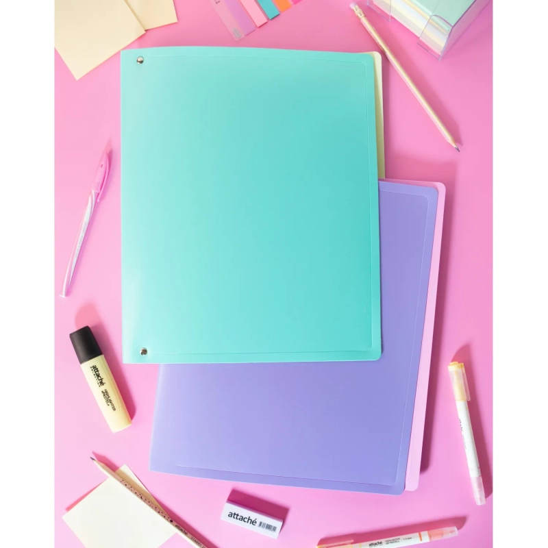 Папка файловая на 30 файлов Attache Акварель А4, плтн 350мкм, голубая