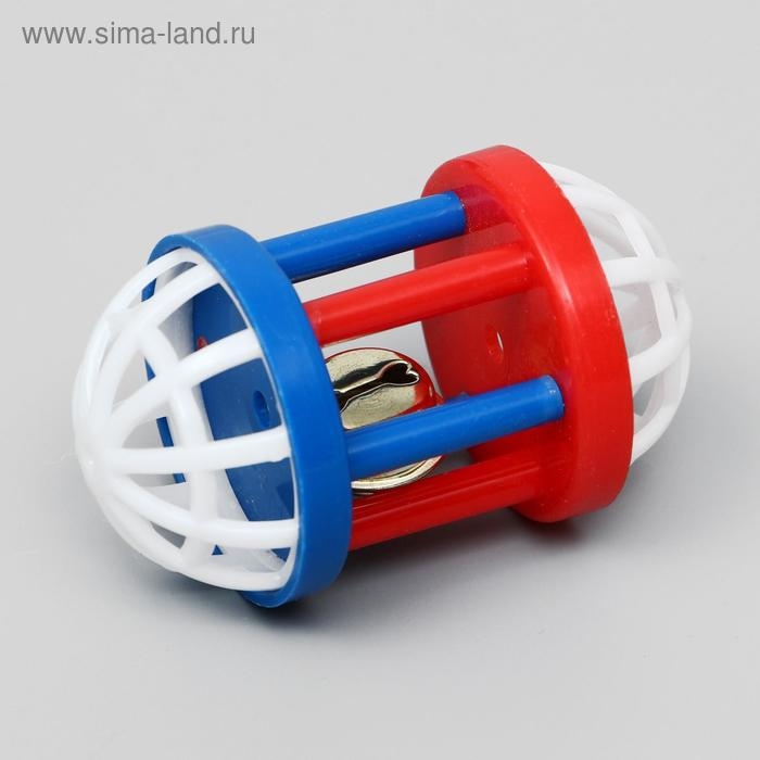 Набор игрушек для кошек: мышь 5 см и игрушка с бубенчиком  Набор игрушек для кошек: мышь 5 см и игрушка с бубенчиком "Амфитеатр" 6,8х4 см, микс цветов