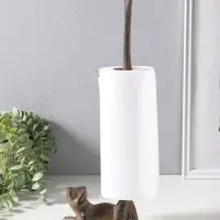 Сувенир чугун держатель для бумажных полотенец "Лягуха" 13,5х15х42 см