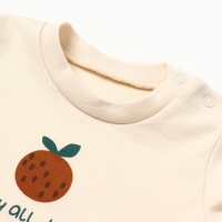 Футболка с длинным рукавом Крошка Я Oranges, рост 92-98 см, молочная