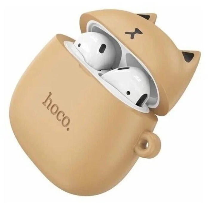 Наушники Hoco EW45 TWS, беспроводные, вкладыши, BT5.3, 35/350 мАч, микрофон, коричневые Наушники Hoco EW45 TWS, беспроводные, вкладыши, BT5.3, 35/350 мАч, микрофон, коричневые