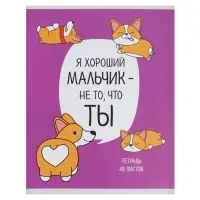 Тетрадь 48 листов в клетку, Calligrata &laquo;Лапки&raquo;, МИКС