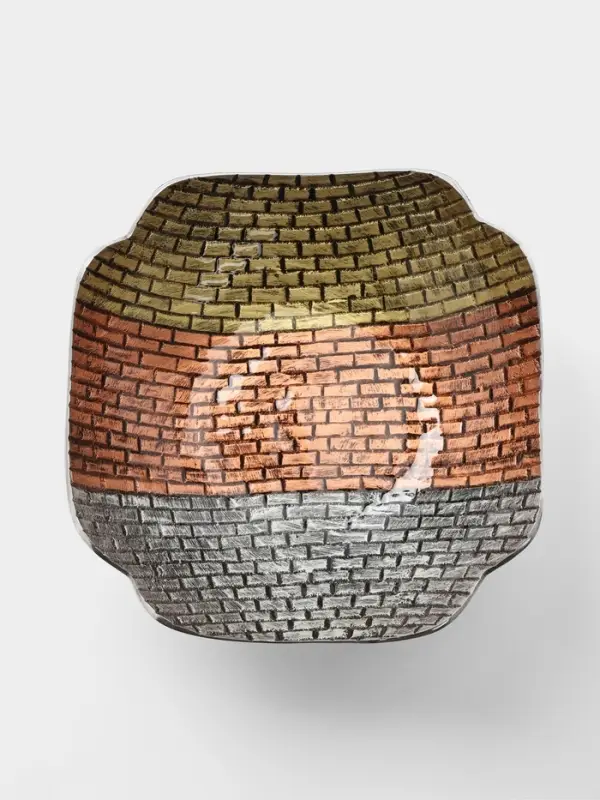 Блюдо сервировочное на ножке, 30&times;30&times;15 см, алюминий