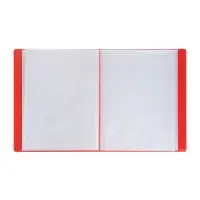 Папка с 100 вкладышами А4, 700 мкм, Calligrata, текстура &laquo;песок&raquo;, красная