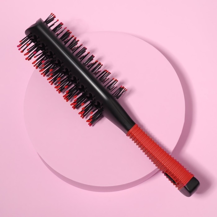 Расчёска массажная, двусторонняя, вентилируемая, 5 × 22 см, цвет МИКС