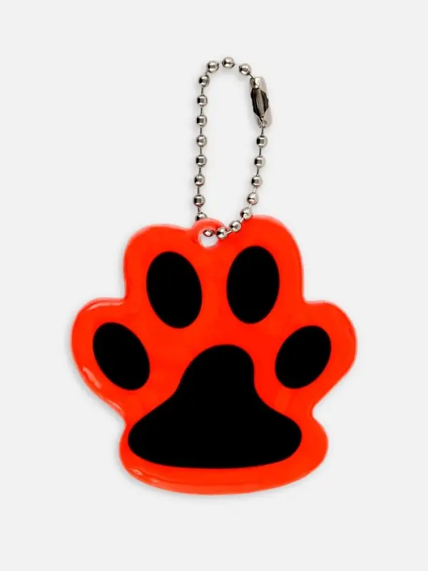 Светоотражающий элемент &laquo;Лапка&raquo;, 5.5&times;4.8 см, цвет оранжевый