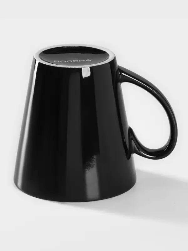 Кружка керамическая Доляна Coffee break, 370 мл, чёрный