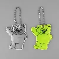 Светоотражающий элемент &laquo;Медведь&raquo;, двусторонний, 6&times;5 см, МИКС