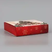 Коробка подарочная под 9 конфет &laquo;Новогодние подарки&raquo;, 13.7&times;13.7&times;3.5 см