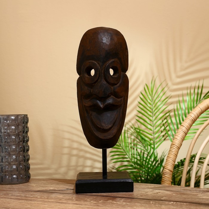 Маска Маска "Пэнни" на подставке, албезия 42 см