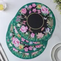 Салфетки сервировочные на стол Доляна &laquo;Роуз&raquo;, 4 шт., d=38 см