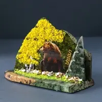 Фигурка - скол &laquo;Мишка&raquo;, змеевик, каменная крошка, большой, МИКС