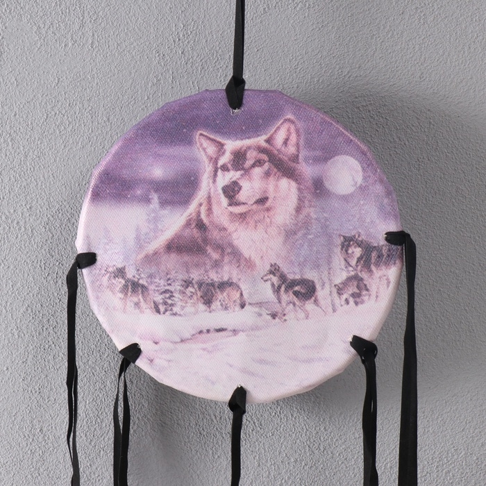 Ловец снов 2 Ловец снов 2 "Стая волков на снегу" круг d=16 см