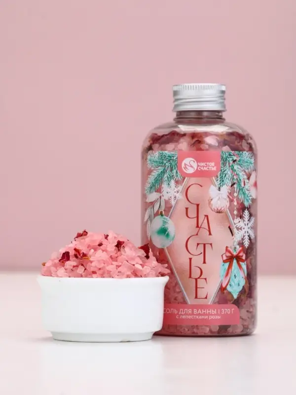 Соль для ванны с лепестками розы, 370 гр Соль для ванны с лепестками розы, 370 гр