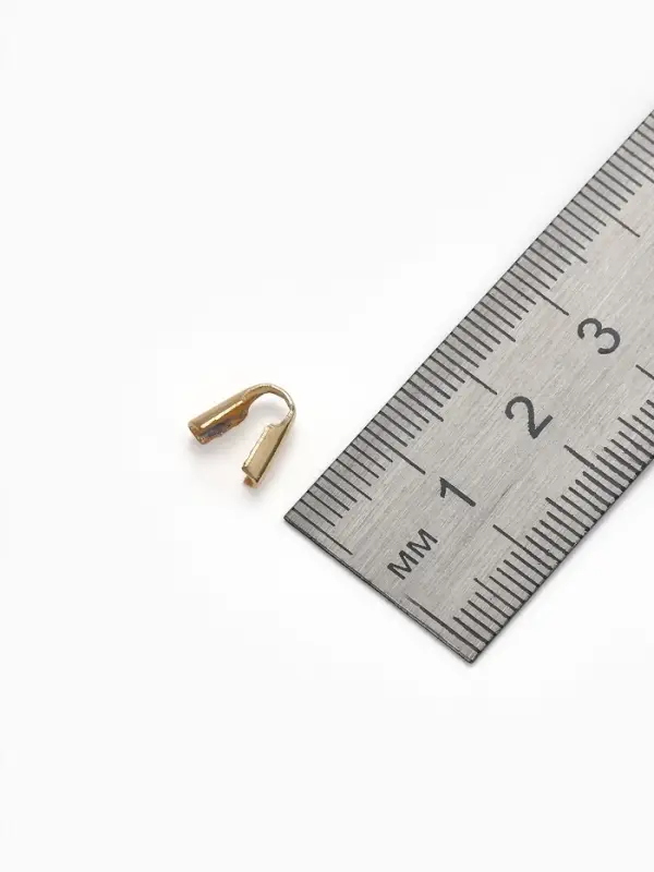 Концевик-зажим СМ-296-2, набор 20 шт., 1&times;0.8&times;0.4 см, цвет золото