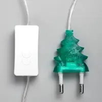 Гирлянда &laquo;Нить&raquo; 5 м с насадками &laquo;Ёжики&raquo;, IP20, прозрачная нить, 20 LED, свечение мульти (RG/RB), мигание, 220 В