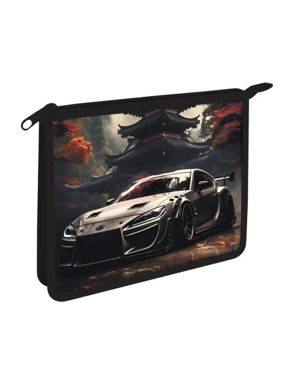 Папка д/тетрадей А5 молния сверху лам.картон "Авто в лесу" 230*190*50