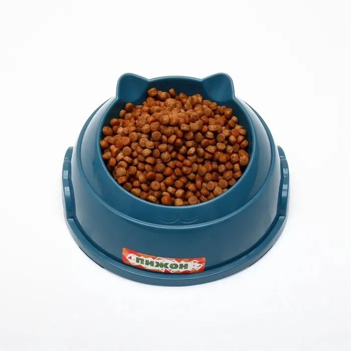 Миска, 300 мл, 14&times;8 см, пластик, синяя