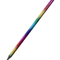 Карандаш чернографитный, НВ, заточенный, корпус радуга, голография, со стразой