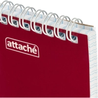 Блокнот на спирали А7 60л. ATTACHE, бордо, блок 60г, обложка 215г