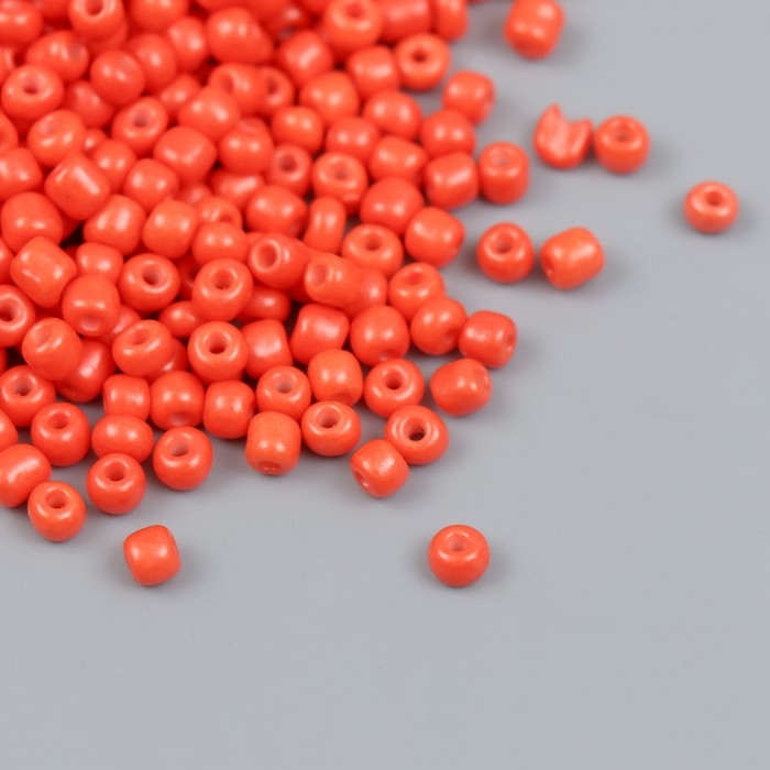 Бисер стекло 6/0  Бисер стекло 6/0 "Апельсин" яркий 450 гр
