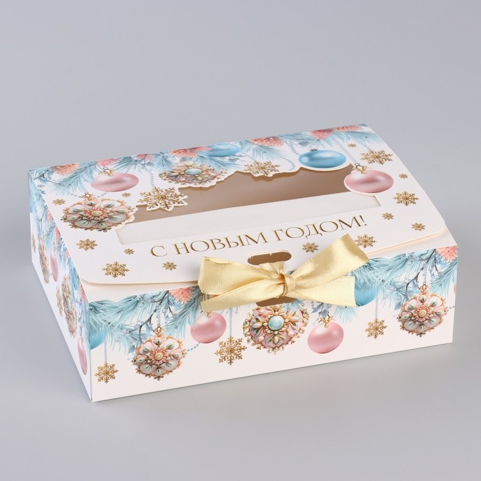 Коробка новогодняя складная «Новогодние шары» 16.5 х 12.5 х 5 см, Новый год Коробка новогодняя складная «Новогодние шары» 16.5 х 12.5 х 5 см, Новый год