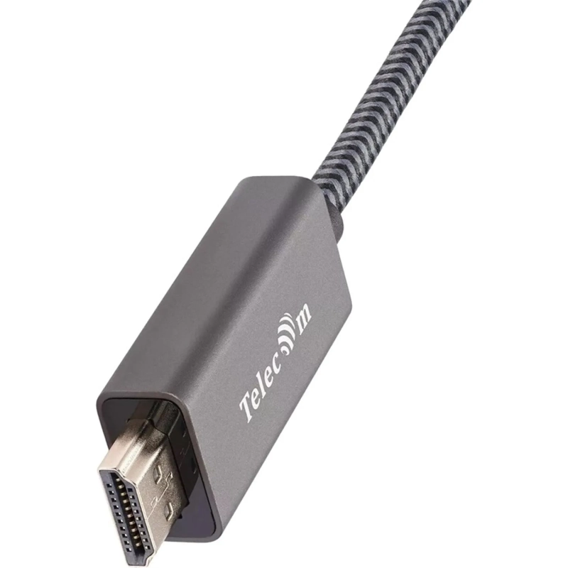 Кабель Telecom (TA561M-1.8M) DisplayPort M-> HDMI M 4K@60Hz 1.8m оплетка