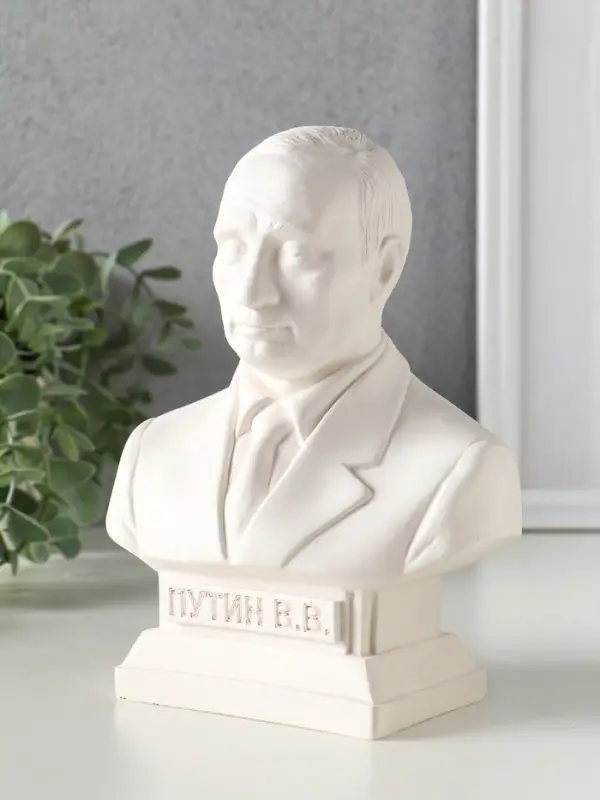 Бюст &laquo;Путин&raquo;, фигурка гипс, белый, 18&times;14&times;8 см