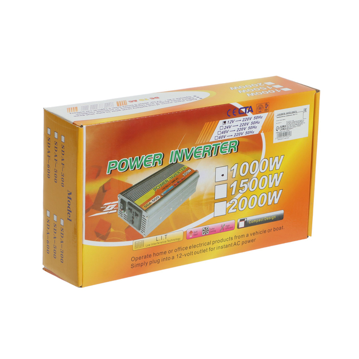 Преобразователь напряжения 12/220 В, 1000 Вт, USB выход Преобразователь напряжения 12/220 В, 1000 Вт, USB выход