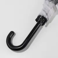 Зонт - трость полуавтоматический &laquo;Газета&raquo;, 8 спиц, R=47/54 см, d=94 см, серый