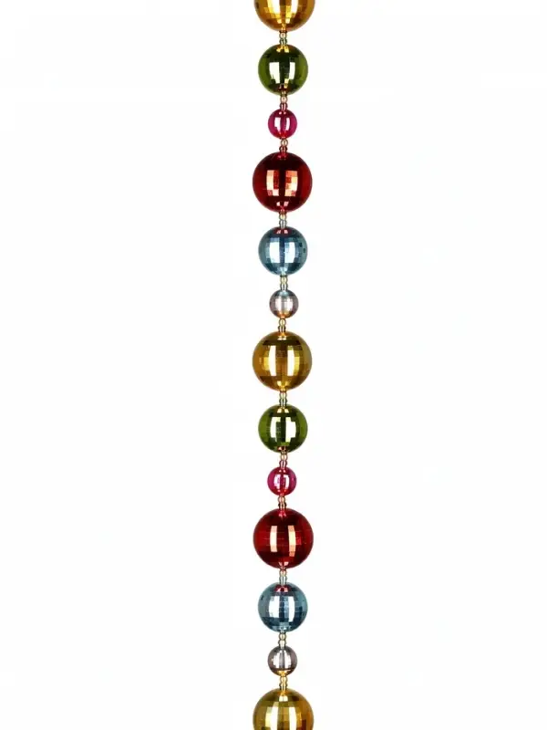 Гирлянда новогодняя 2 м &laquo;Диско-день&raquo; (шар d=3, 4.5, 5.5 см, 41 шт.)
