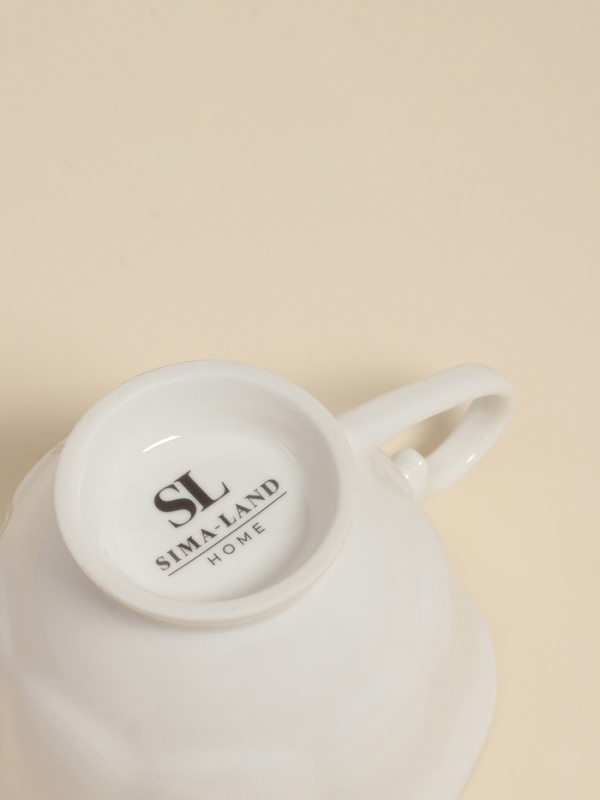 Чайная пара SL Home «Аманде», чашка 220 мл, блюдце 17×17×2 см, фарфор, белая Чайная пара SL Home «Аманде», чашка 220 мл, блюдце 17×17×2 см, фарфор, белая