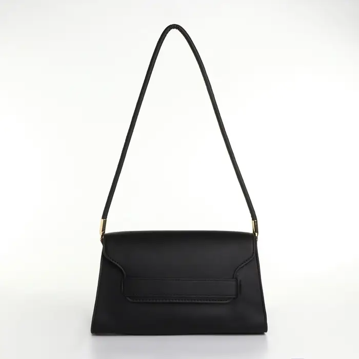 Сумка женская мессенджер без застёжки, 26&times;7&times;15 см, чёрная